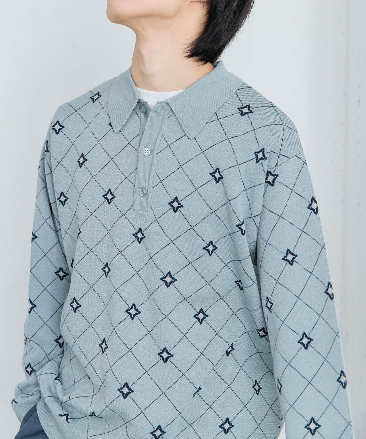 SENSE OF PLACE by URBAN RESEARCH「フラワージャガードニットポロ」|ニット・セーター|