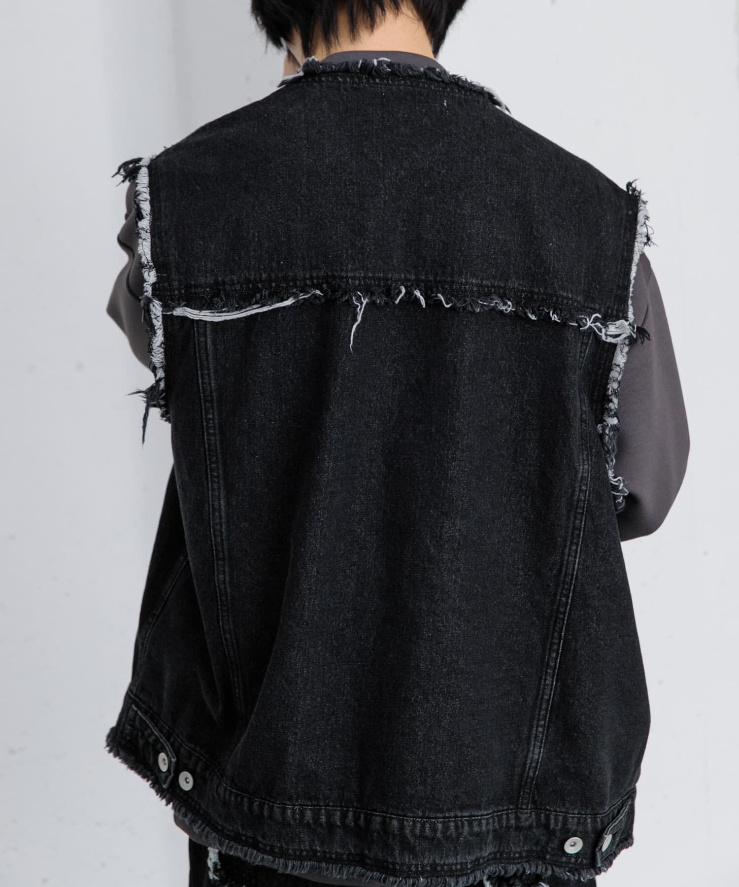 SENSE OF PLACE by URBAN RESEARCH「デニムフリンジベスト」|デニムジャケット|