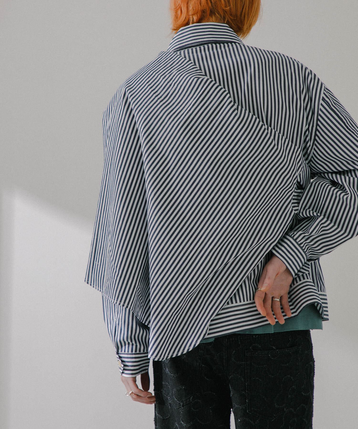 SENSE OF PLACE by URBAN RESEARCH「hxcyyd &times; SOP　ストライプフラワーコサージュシャツブルゾン(UNISEX)」|ブルゾン・スタジャン|