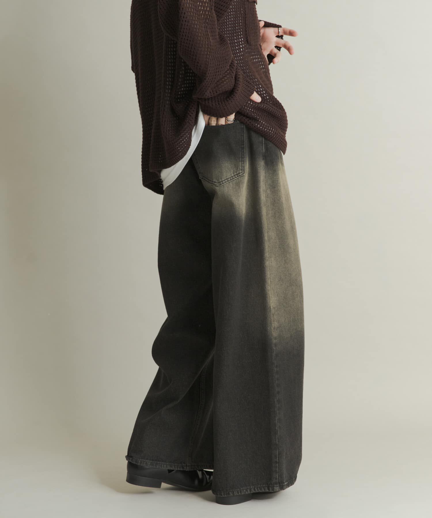 SENSE OF PLACE by URBAN RESEARCH「ヴィンテージライクデニムワイドパンツ」|デニム|