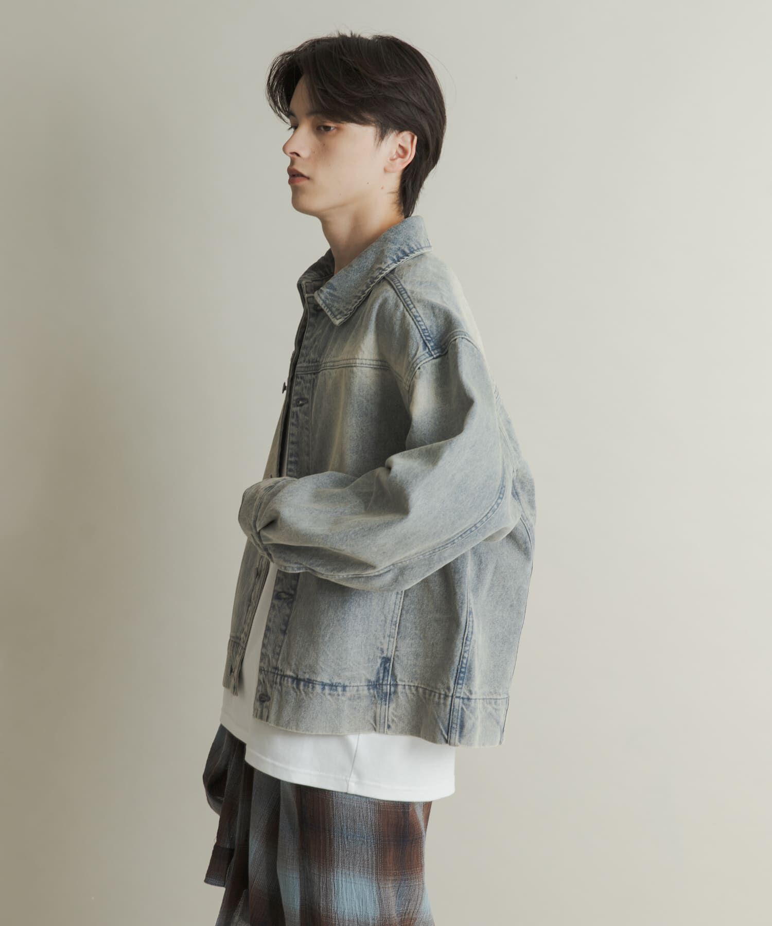 SENSE OF PLACE by URBAN RESEARCH「ツイストデニムブルゾン」|デニムジャケット|