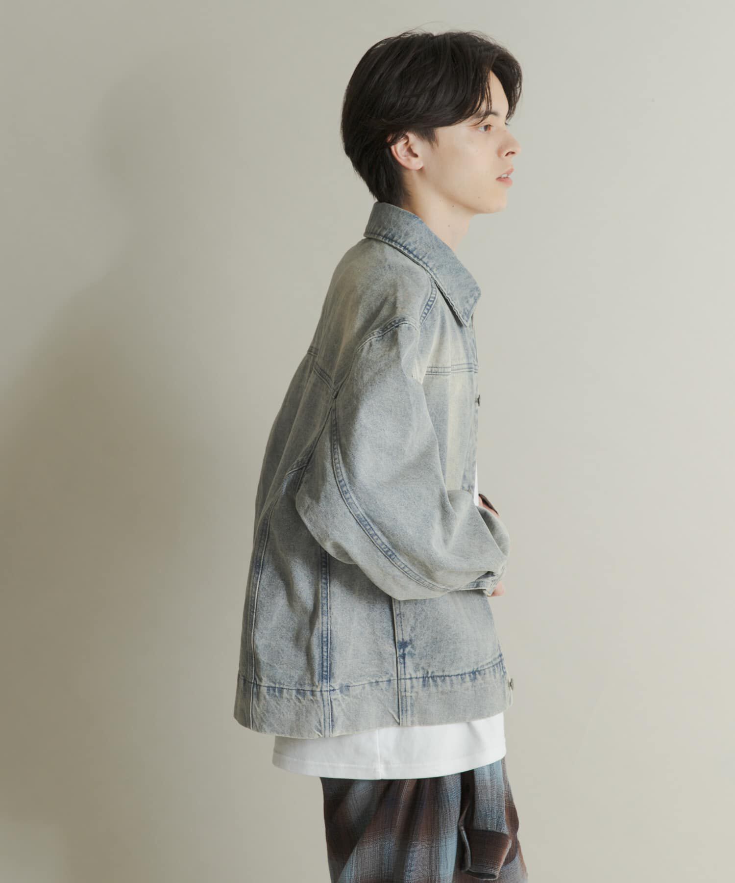 SENSE OF PLACE by URBAN RESEARCH「ツイストデニムブルゾン」|デニムジャケット|