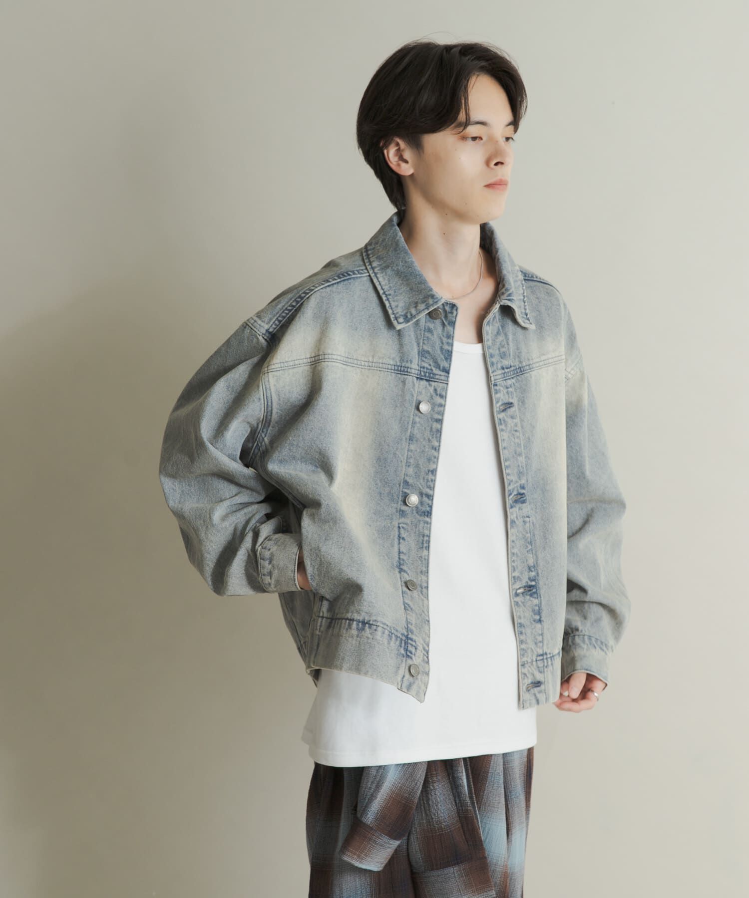 SENSE OF PLACE by URBAN RESEARCH「ツイストデニムブルゾン」|デニムジャケット|