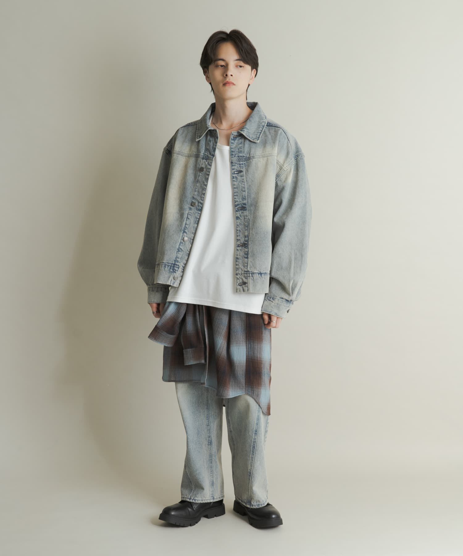 SENSE OF PLACE by URBAN RESEARCH「ツイストデニムブルゾン」|デニムジャケット|