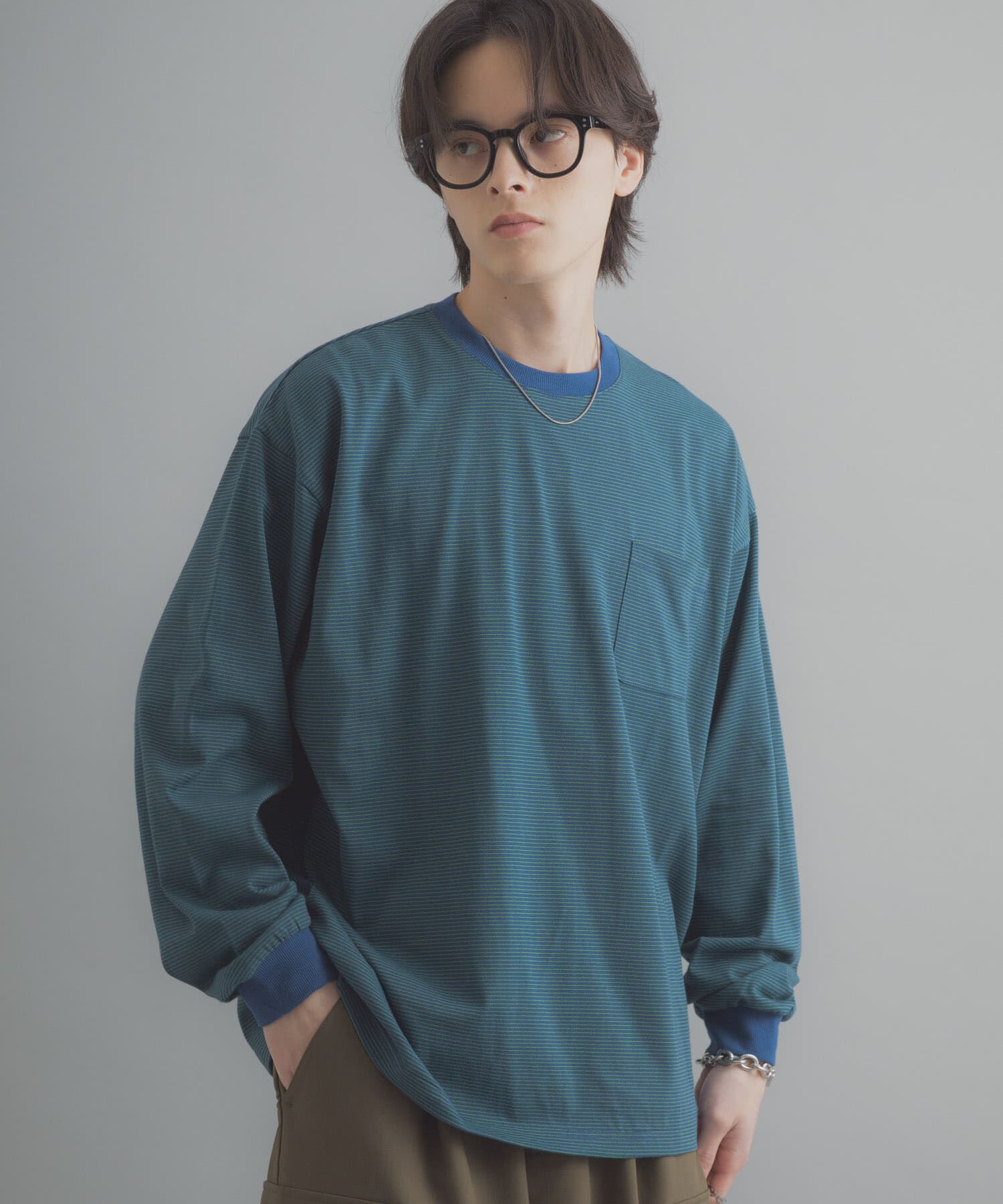 SENSE OF PLACE by URBAN RESEARCH「ピンボーダーロングスリーブTシャツ」|Tシャツ・カットソー|