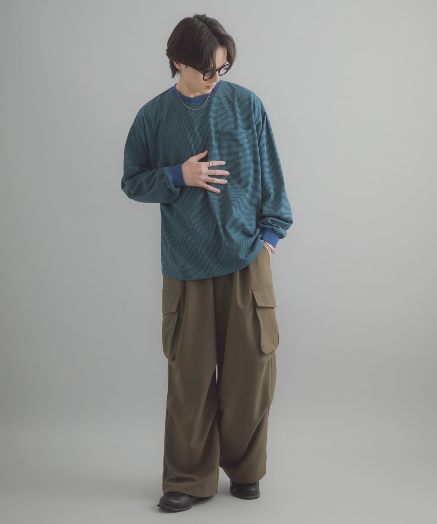 SENSE OF PLACE by URBAN RESEARCH「ピンボーダーロングスリーブTシャツ」|Tシャツ・カットソー|