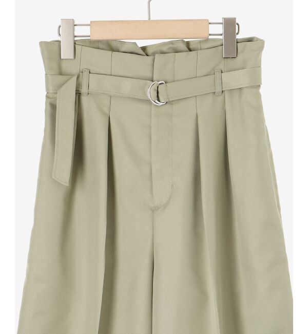 le.coeur blanc「《手洗い可能》ハイウエストベルトツキワイドパンツ」|その他|