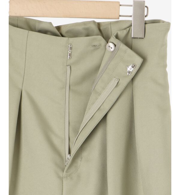 le.coeur blanc「《手洗い可能》ハイウエストベルトツキワイドパンツ」|その他|