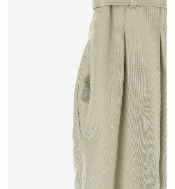 le.coeur blanc「《手洗い可能》ハイウエストベルトツキワイドパンツ」|その他|