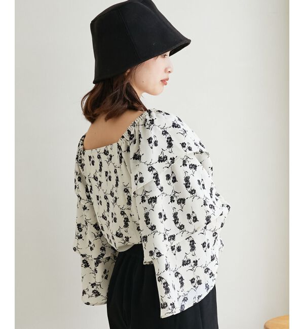 MAJESTICLEGON「フレアーフリルスリーブブラウス」|シャツ・ブラウス|