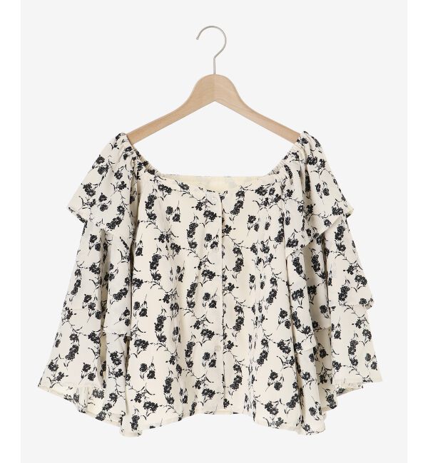 MAJESTICLEGON「フレアーフリルスリーブブラウス」|シャツ・ブラウス|