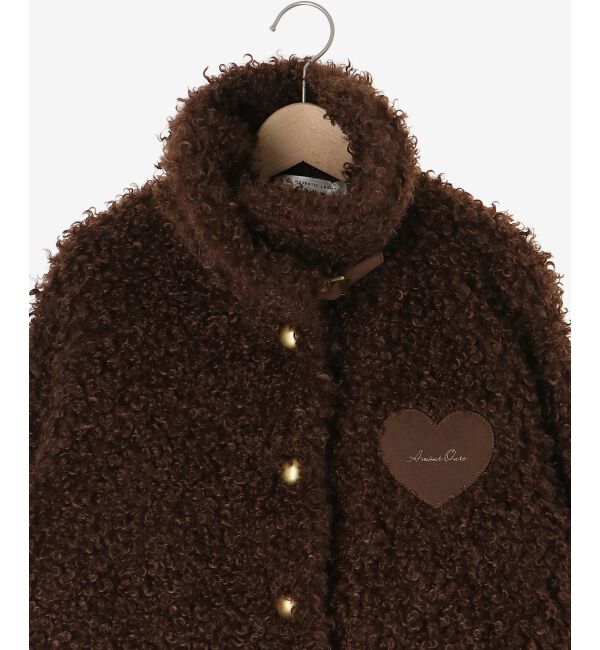  「ハートパッチふわふわブルゾン」|ブルゾン・スタジャン|