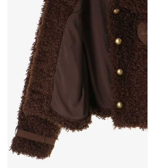  「ハートパッチふわふわブルゾン」|ブルゾン・スタジャン|