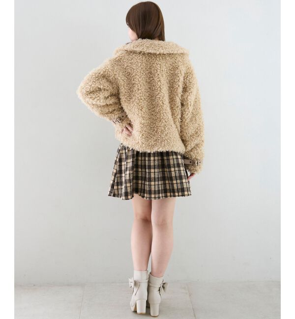  「ハートパッチふわふわブルゾン」|ブルゾン・スタジャン|