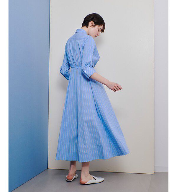 allureville「ピンストライプノットシャツワンピース」|ワンピース|