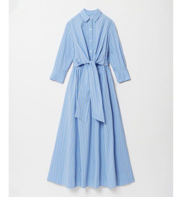 allureville「ピンストライプノットシャツワンピース」|ワンピース|