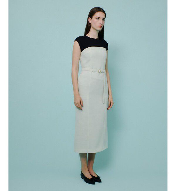 allureville「コンパクトツイルカットコンビワンピース」|ワンピース|