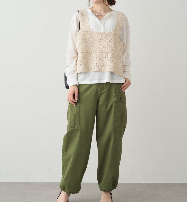  「【リバイバル/新色追加】クロシェ編み風ビスチェ」|ニット・セーター|