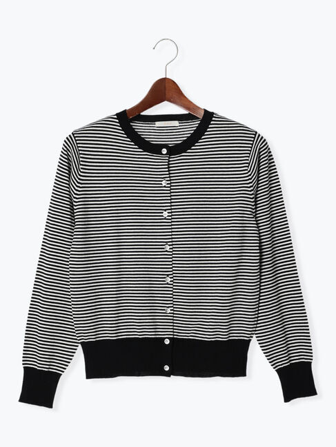 Te chichi「14G強撚綿メタル釦クルーカーデ」|カーディガン|