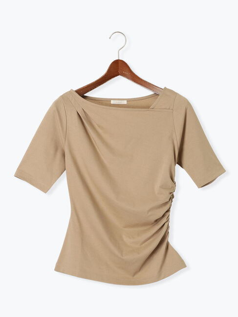 Te chichi「アシメネックハーフスリーブトップス」|Tシャツ・カットソー|