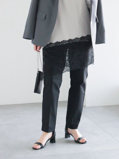 Te chichi「ストレッチテーパードパンツ」|その他|ブラック