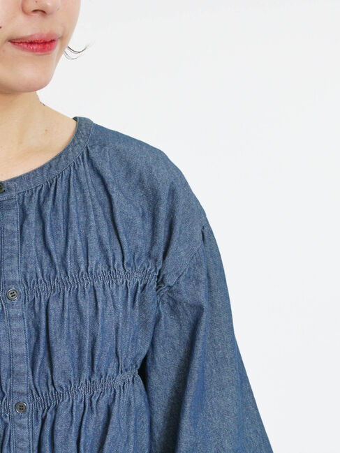 Samansa Mos2「デニム/ツイルシャーリングブラウス」|シャツ・ブラウス|