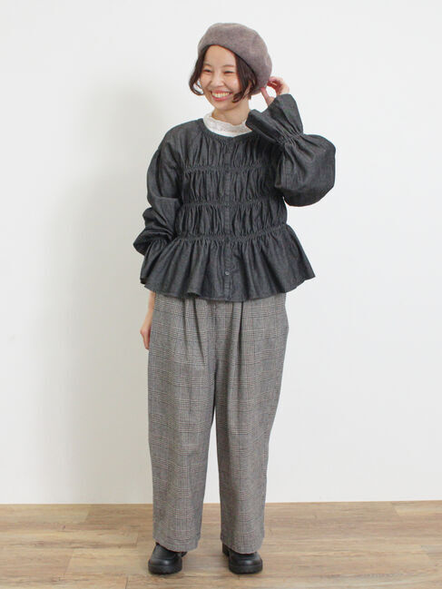 Samansa Mos2「デニム/ツイルシャーリングブラウス」|シャツ・ブラウス|