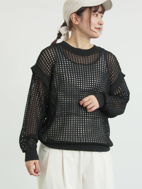 Samansa Mos2「前後2WAY裾ドロストニット」|カーディガン|