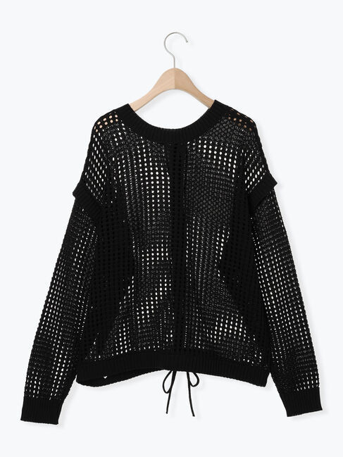 Samansa Mos2「前後2WAY裾ドロストニット」|カーディガン|