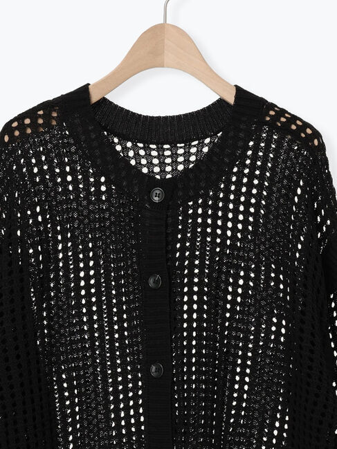 Samansa Mos2「前後2WAY裾ドロストニット」|カーディガン|