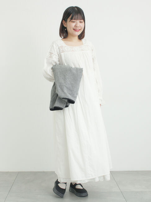 Samansa Mos2「ローズ柄レーススクエアネックワンピース」|ワンピース|