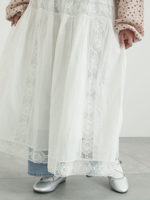 Samansa Mos2「ローズ柄レースギャザースカート」|スカート|