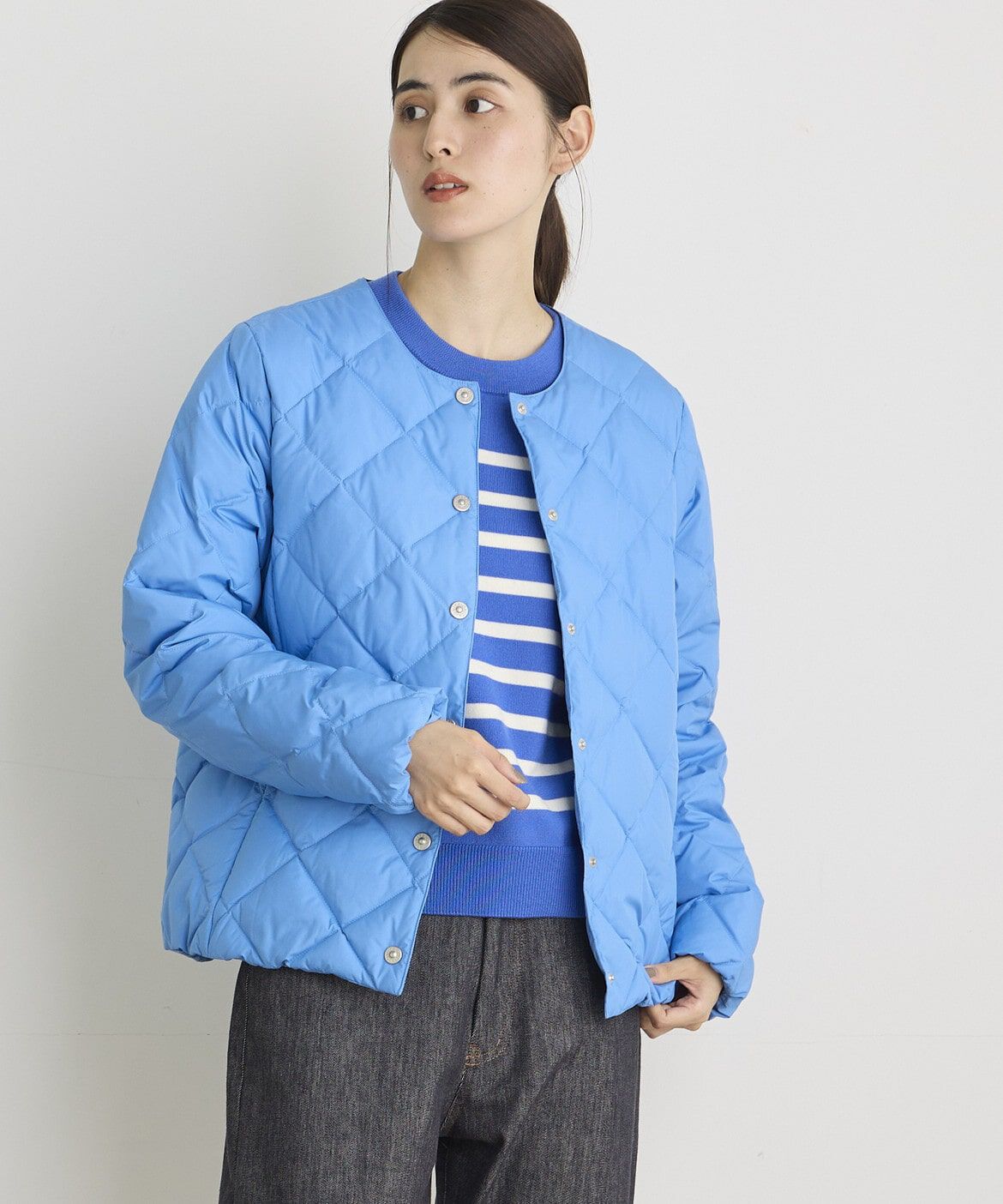 DAY by DAY it&rsquo;s international「クルーネックダウンジャケット《TAION &amp; LIMONTA EAST》」|ダウン|ブルー1