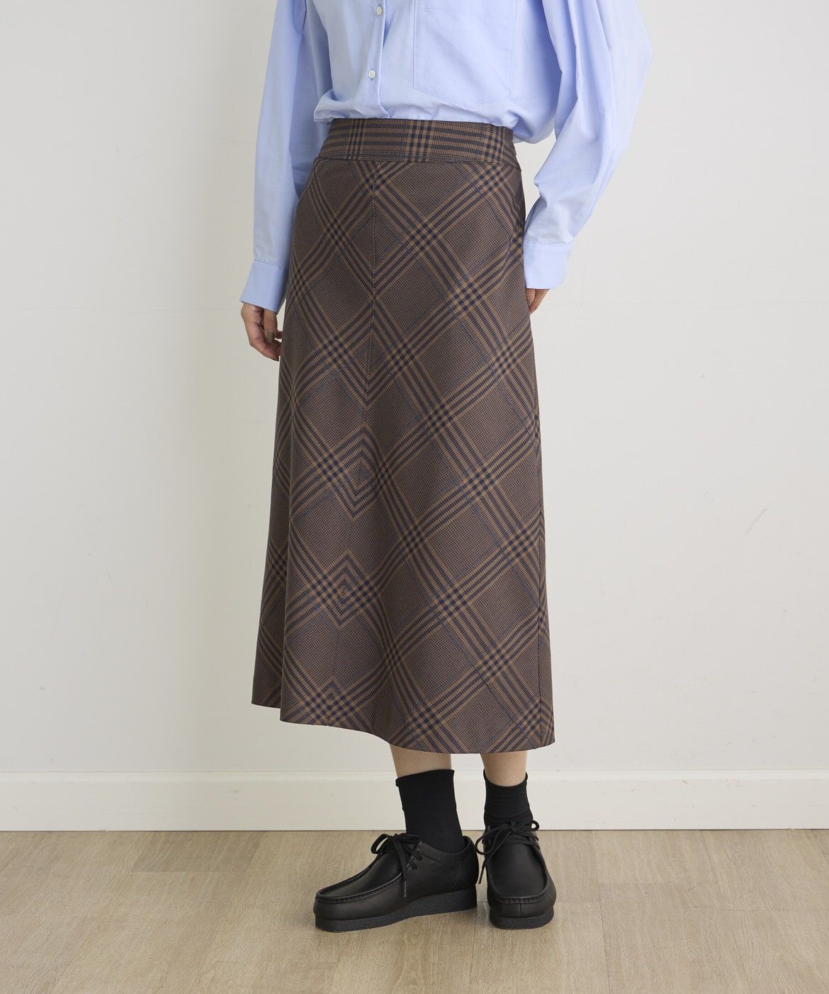 DAY by DAY it&rsquo;s international「リングヤーンAラインチェックスカート」|台形|