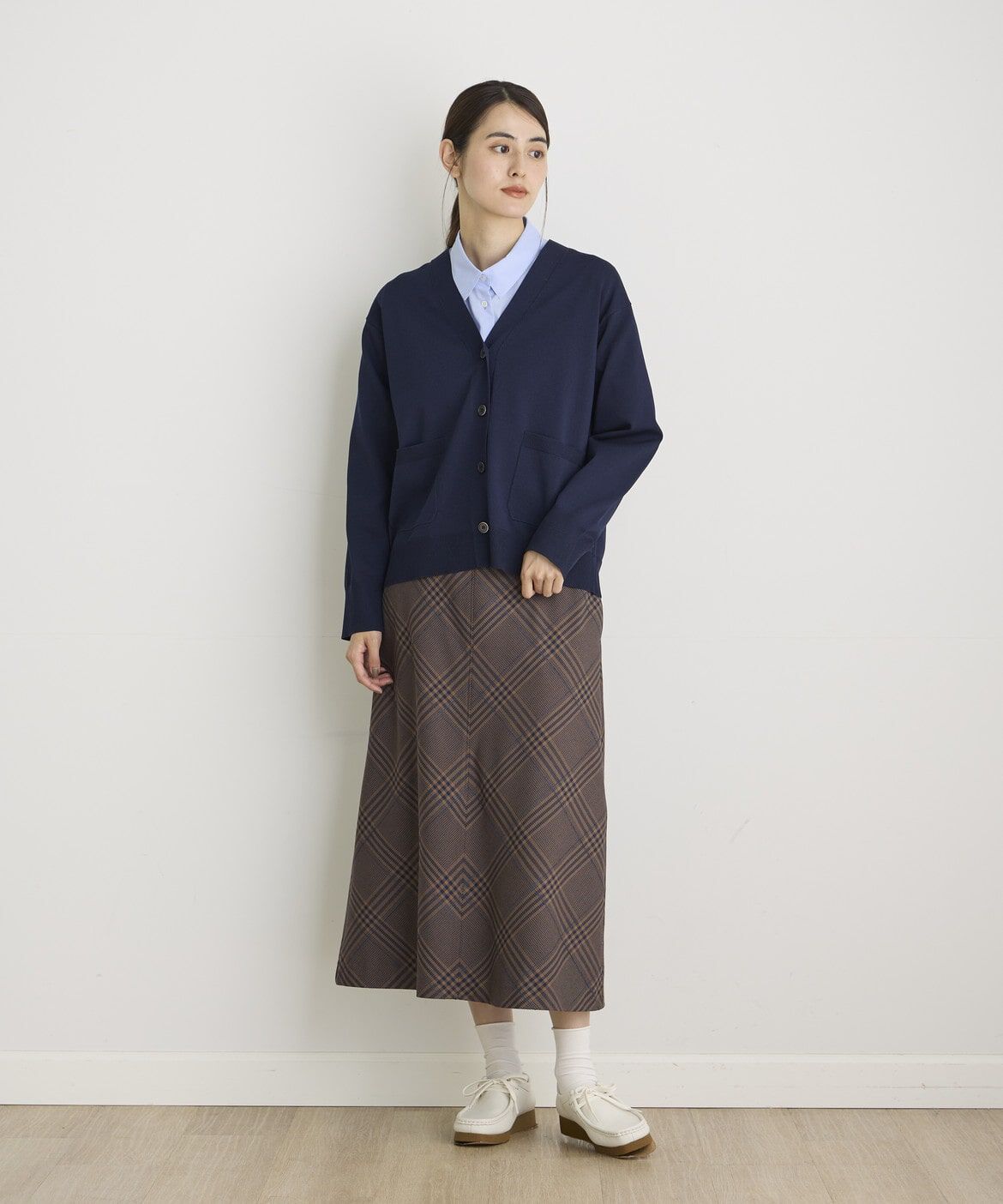 DAY by DAY it&rsquo;s international「リングヤーンAラインチェックスカート」|台形|