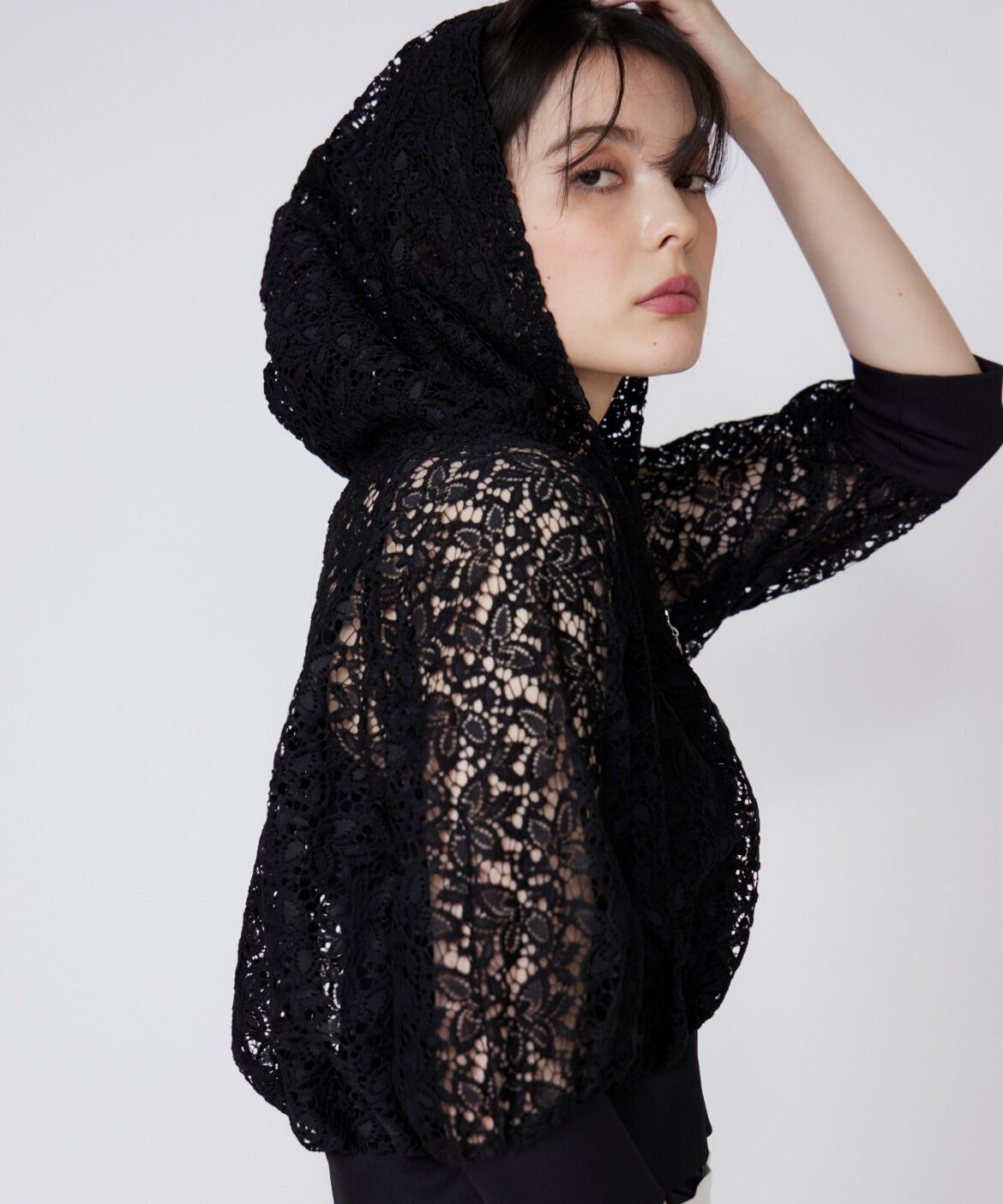 Maglie le cassetto「《大きいサイズ》レースパーカー」|パーカー|