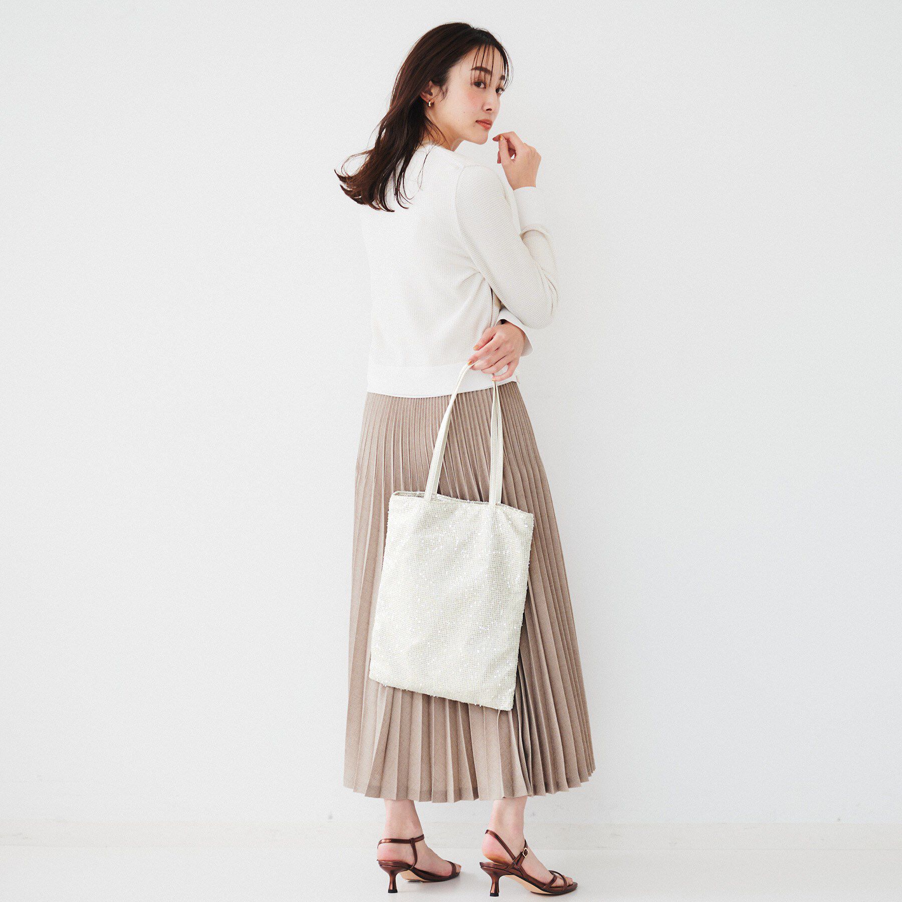 UNTITLED「スパンコールメッシュトート」|トートバッグ|