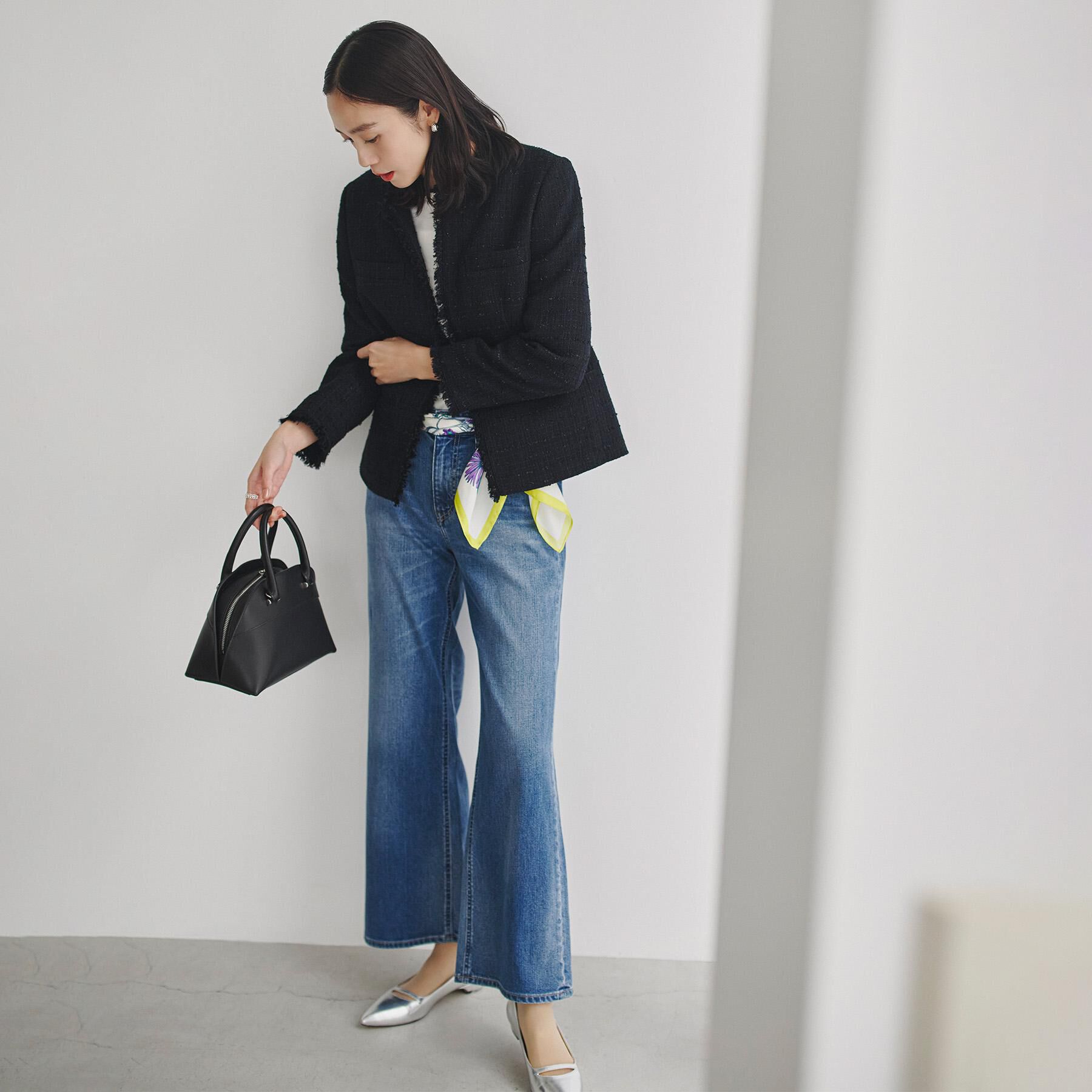 UNTITLED「【仕事着/スーツ】ファンシーツイード ジャケット」|ノーカラージャケット|