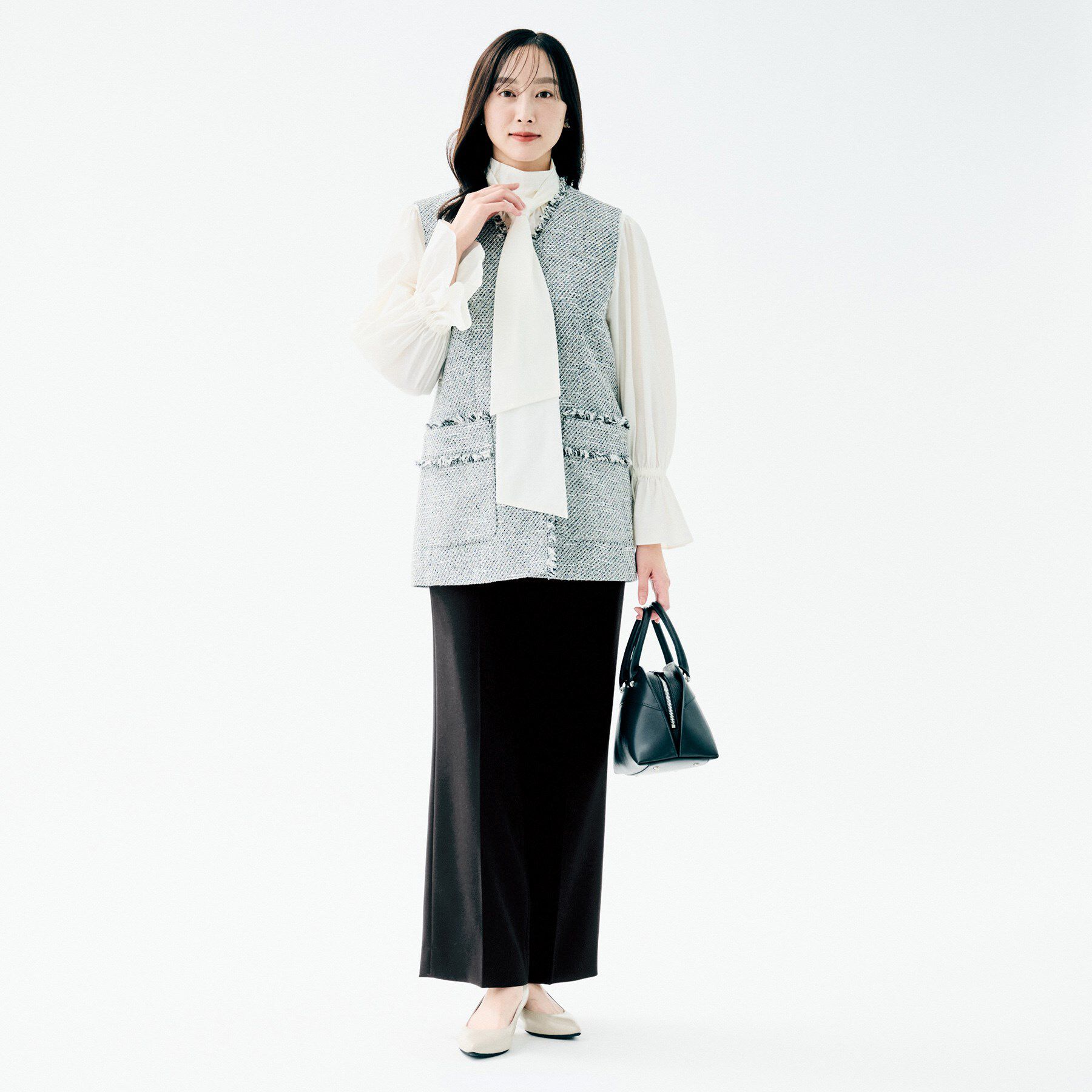 UNTITLED「【洗えるスーツ／ストレッチ性／後ろウエストゴム】ワイドパンツ」|その他|