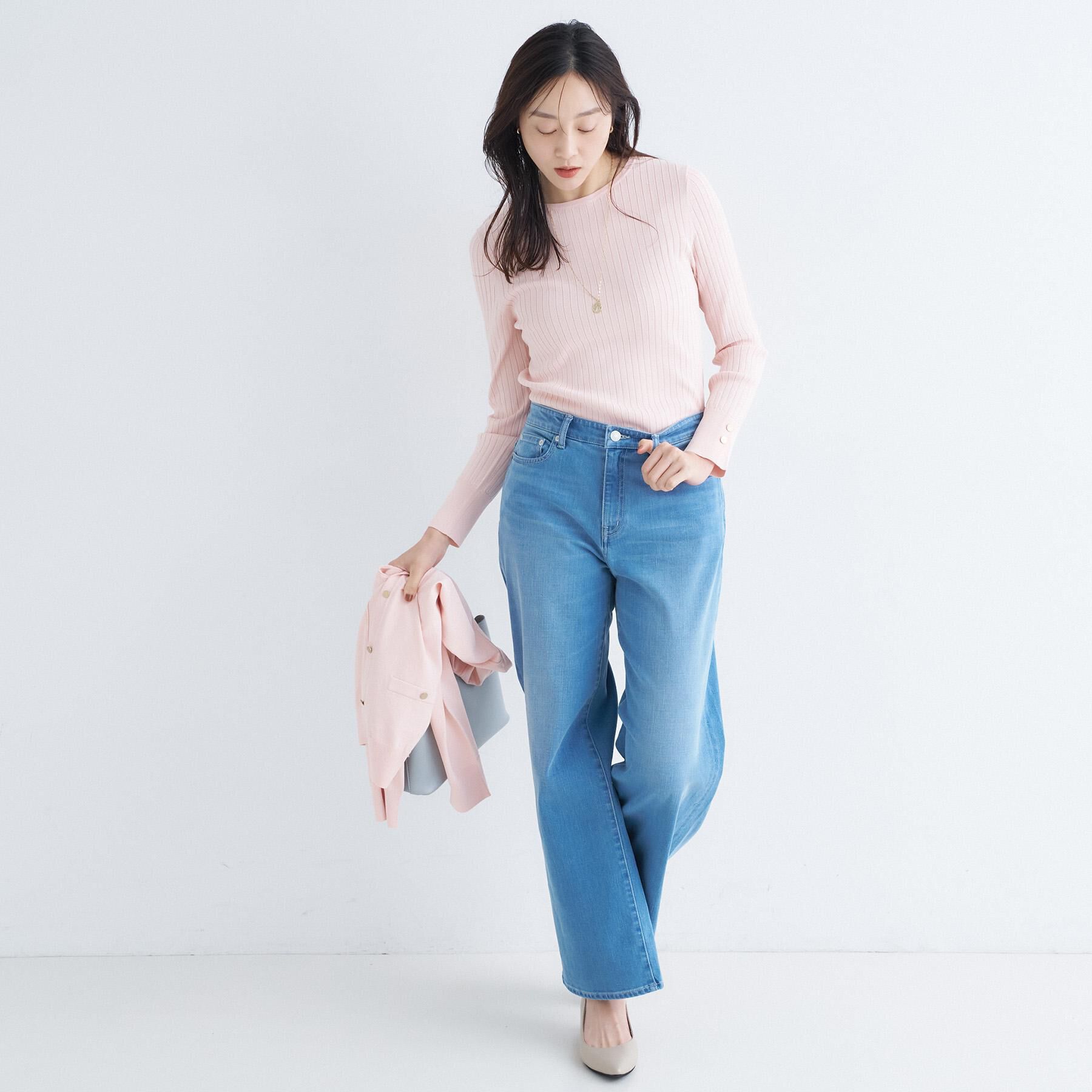 UNTITLED「【アンサンブル可/洗える】ワイドリブニット」|ニット・セーター|