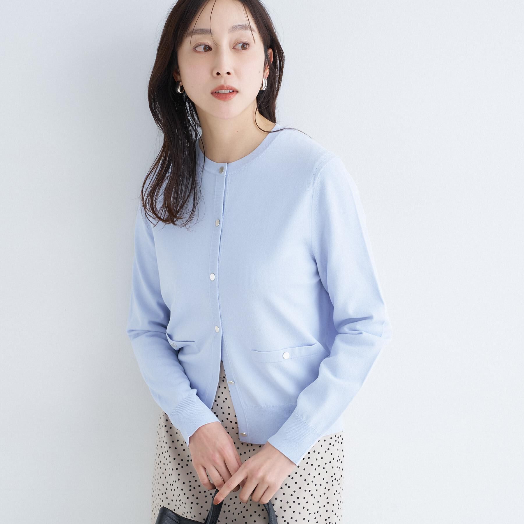 UNTITLED「【アンサンブル可/洗える】クルーネックニットカーディガン」|カーディガン|