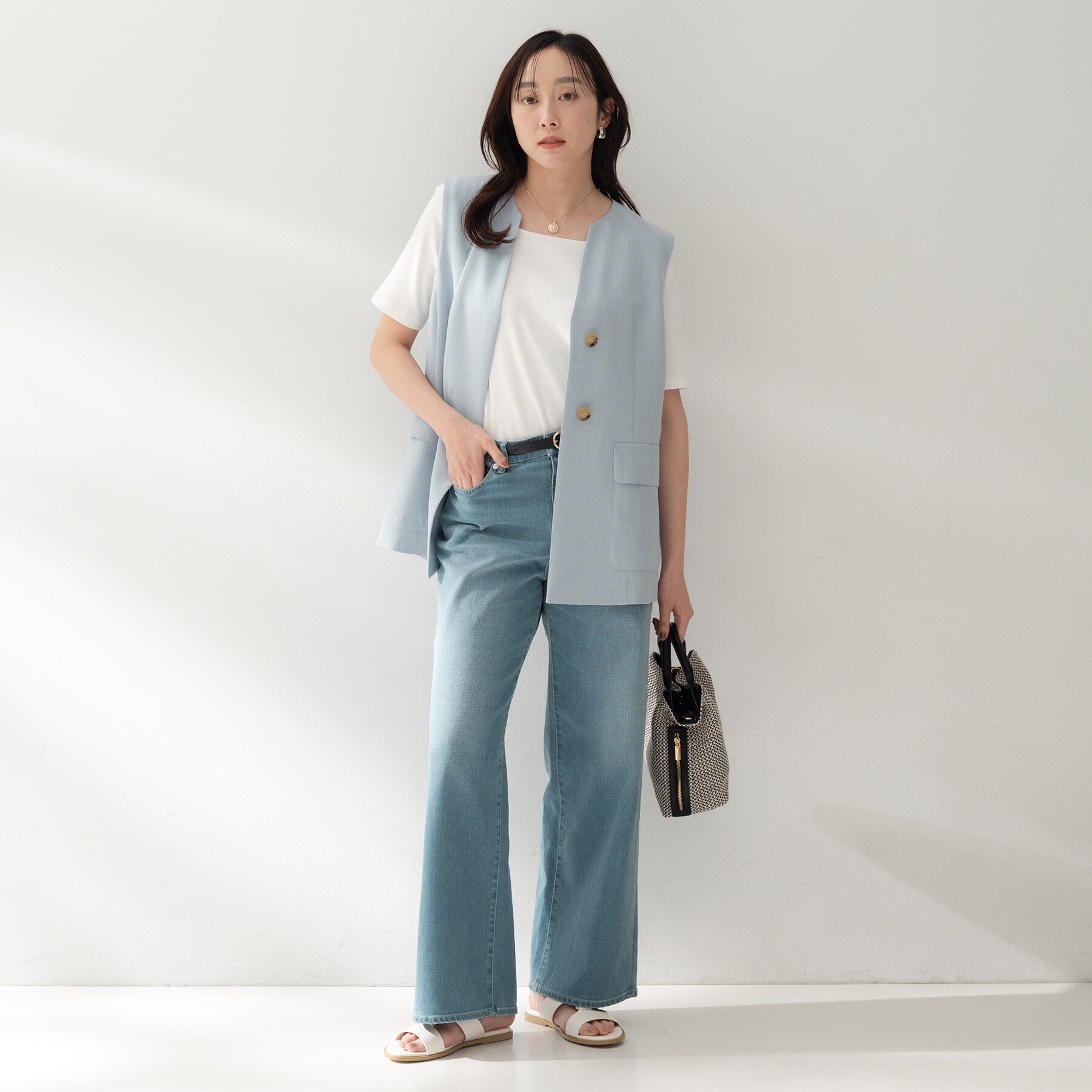 UNTITLED「スラブキーネックジレ」|ベスト・ジレ|