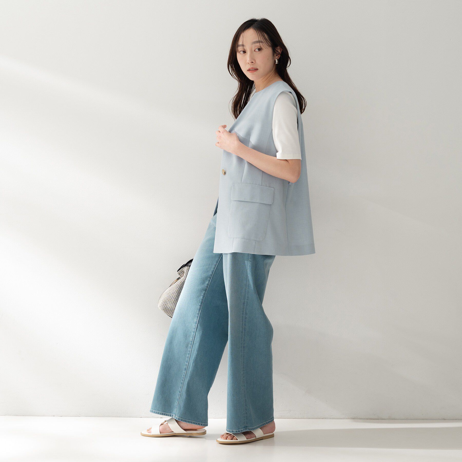 UNTITLED「スラブキーネックジレ」|ベスト・ジレ|