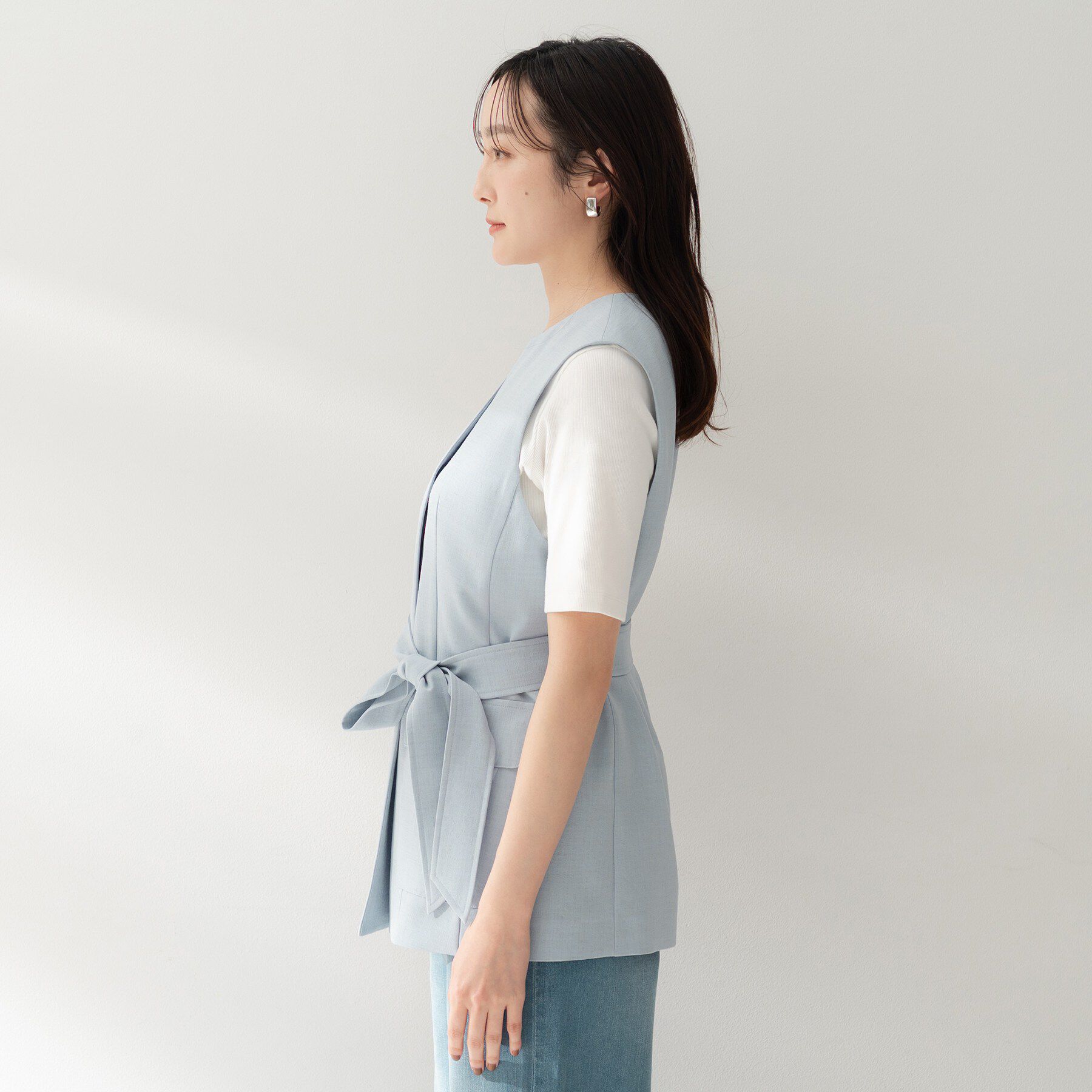 UNTITLED「スラブキーネックジレ」|ベスト・ジレ|