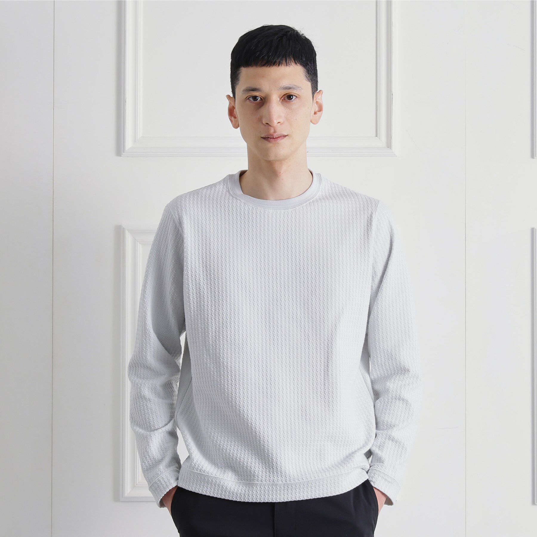 TAKEO KIKUCHI「千鳥柄 ストレッチ プルオーバー」|Tシャツ・カットソー|