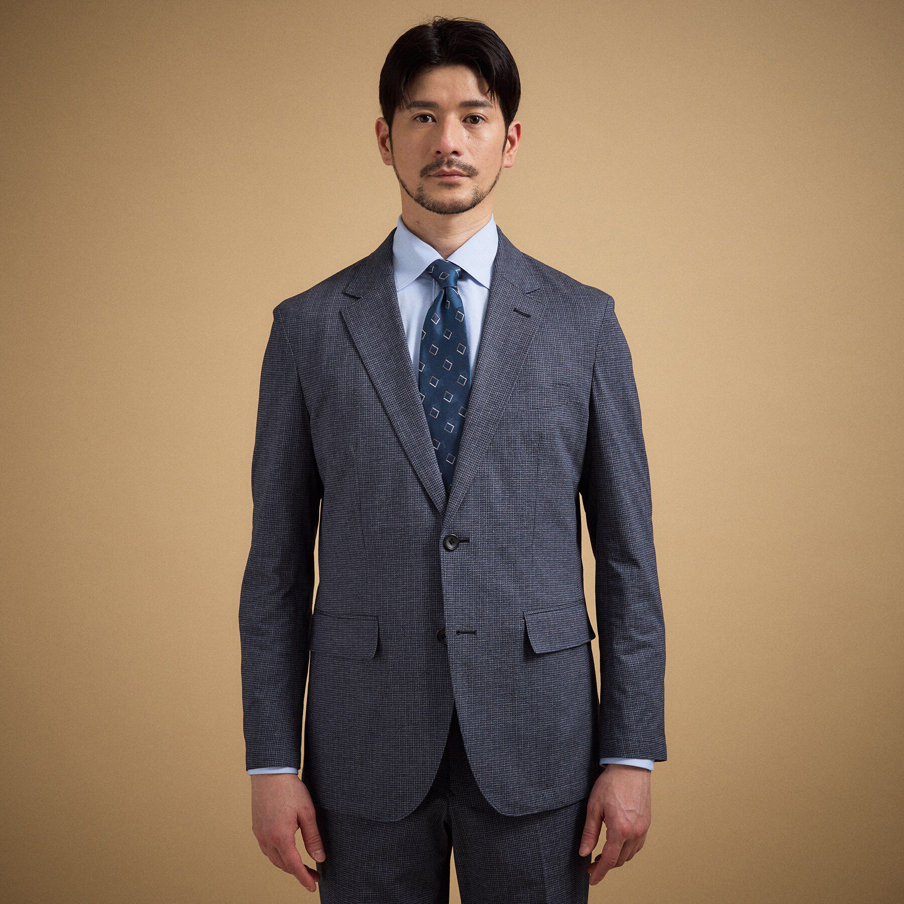 TAKEO KIKUCHI「ドットジャージ 千鳥プリント ジャケット」|テーラードジャケット|