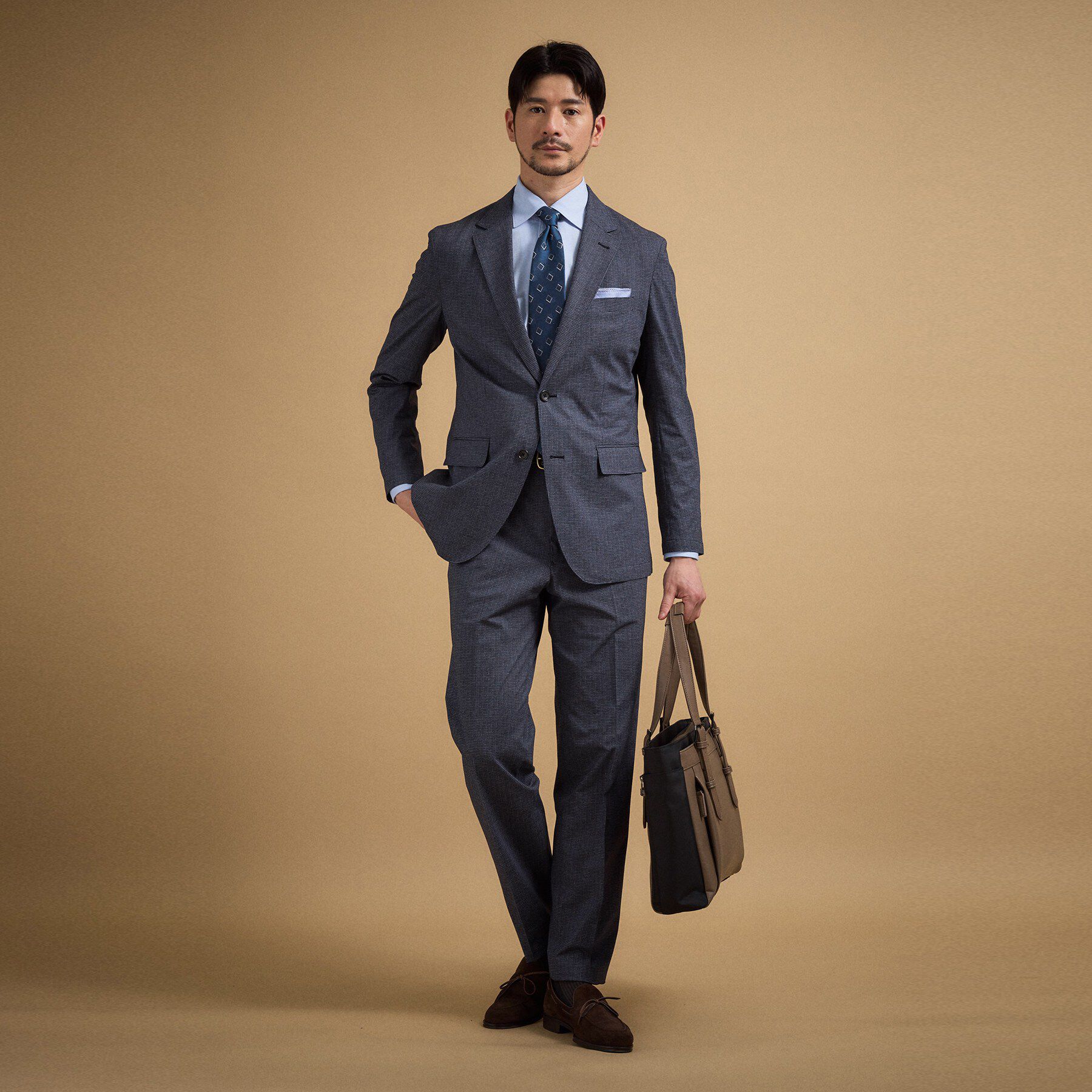 TAKEO KIKUCHI「ドットジャージ 千鳥プリント ジャケット」|テーラードジャケット|