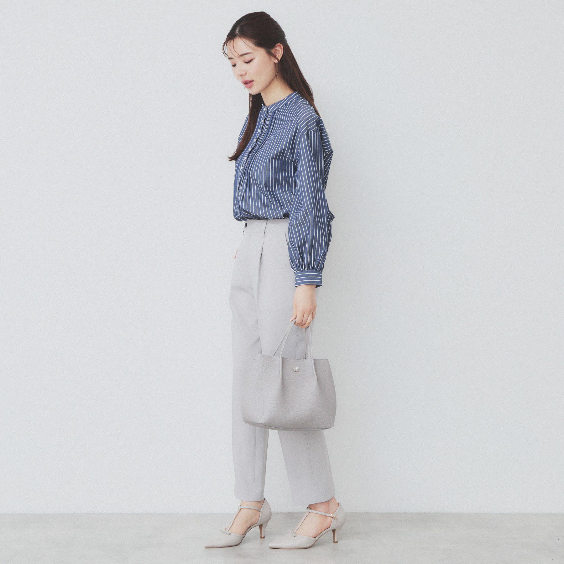 index「《6color》ラメラインバンドカラーシャツ【洗濯機洗い可/イージーアイロン/防シワ】」|シャツ・ブラウス|