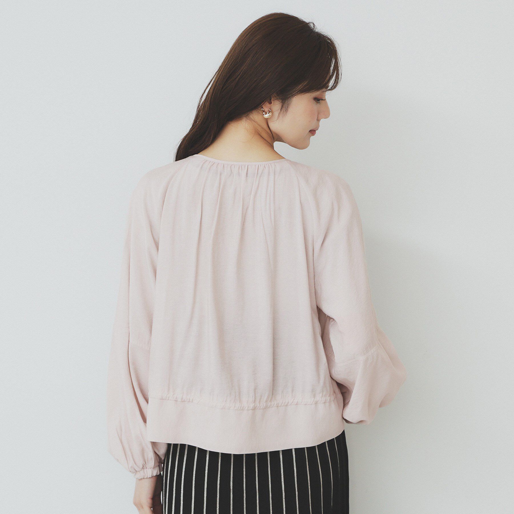 index「ノーカラーペプラムブルゾン【洗濯機洗い可】」|ブルゾン・スタジャン|