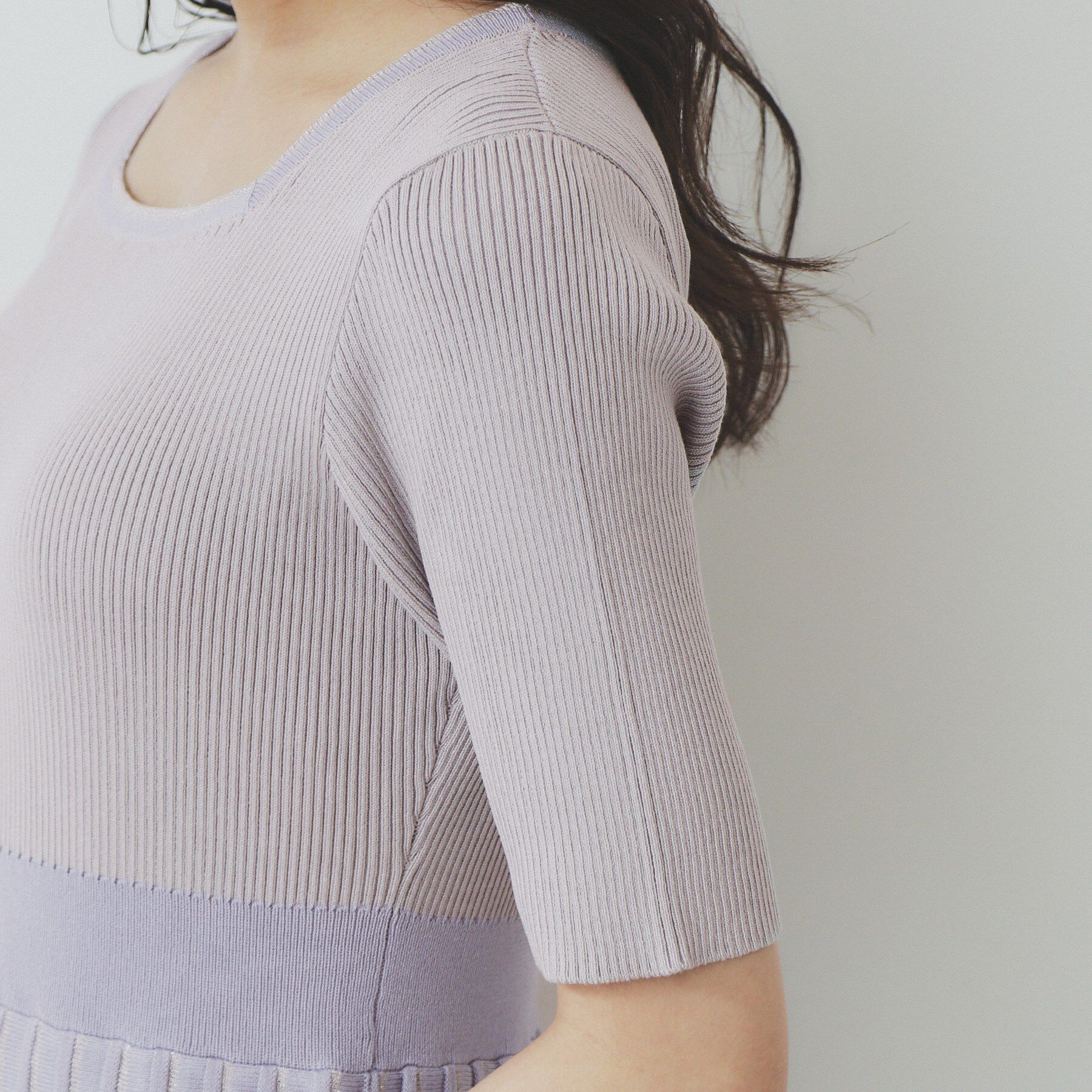 index「《ツインセット》カーディガン&times;バイカラーニットワンピース【洗濯機洗い可/抗ピル】」|スーツ|